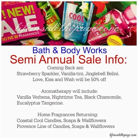 bath and body works semi annual sale schedule