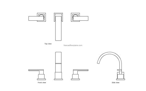 Bath Faucet Cad Block