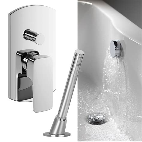 Bath Shower Mixer With Overflow Filler