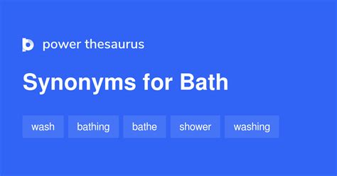 Bath Synonyms List