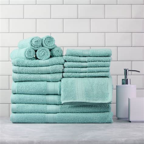 Bath Towels Aqua