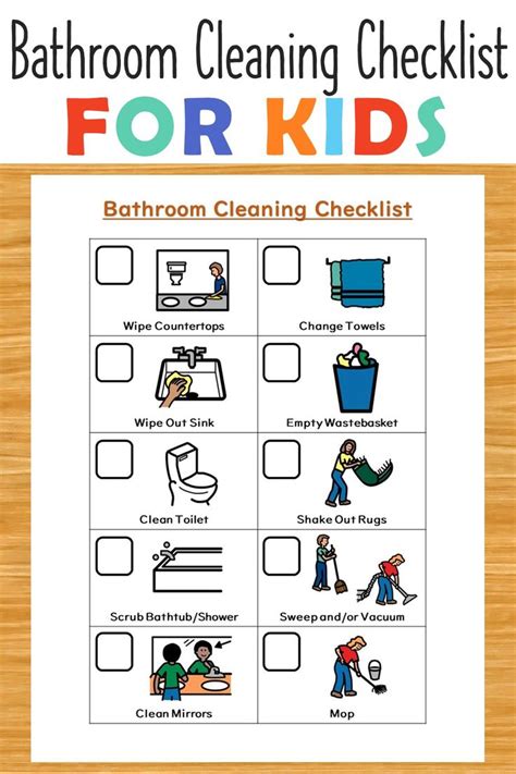 Bathroom Cleaning Checklist For Kids Decor Dıy Bathroom cleaning