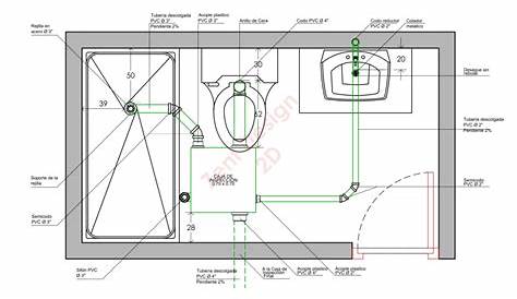 Bathroom plans, plumbing construction and structure details dwg file