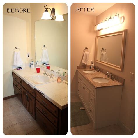 Before & after Bathroom vanity, Single vanity, Vanity
