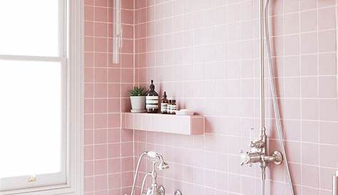 How to Tone Down (or Play Up!) Pink Vintage Bathroom Tile Apartment