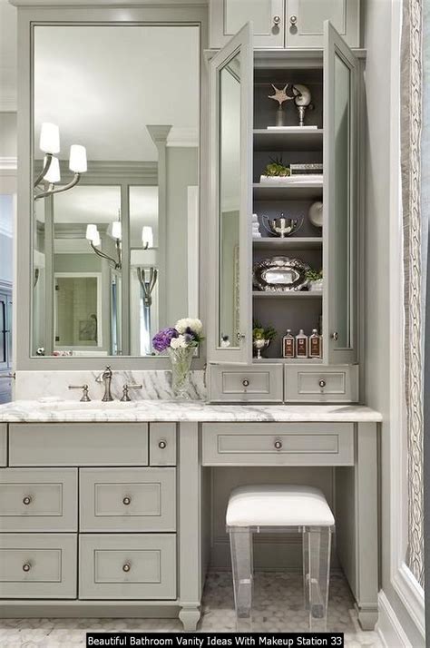 Bathroom Cabinets With Makeup Table