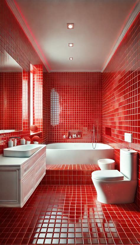 Bathroom Design Red