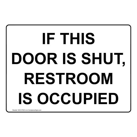 bathroom door signs occupied