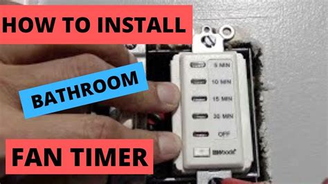 Bathroom Fan Timer Install