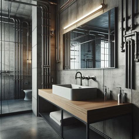 51 Industrial Style Bathrooms Plus Ideas & Accessories You Can Copy