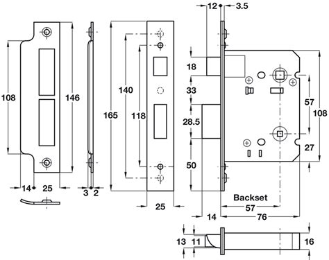 Bathroom Mortice Lock Sizes