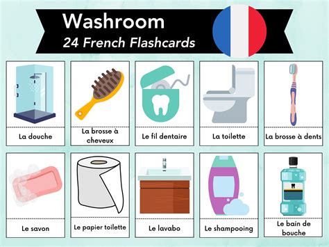 Bathroom Objects In French