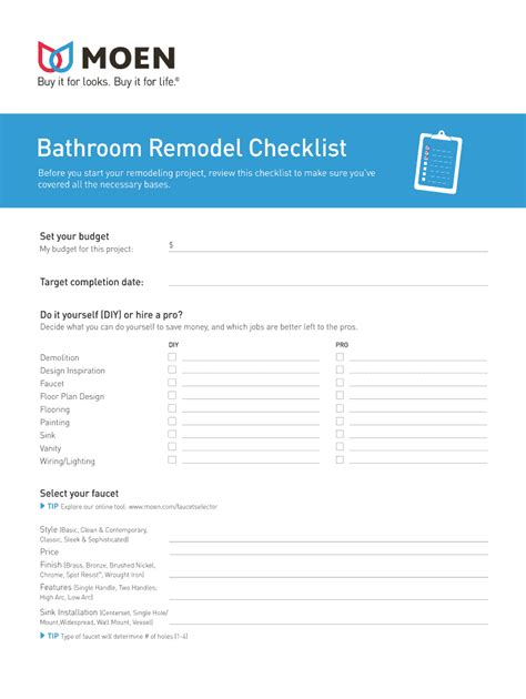 yourlifesketch.shop:bathroom renovation materials checklist