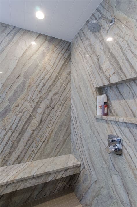 bathroom shower granite walls