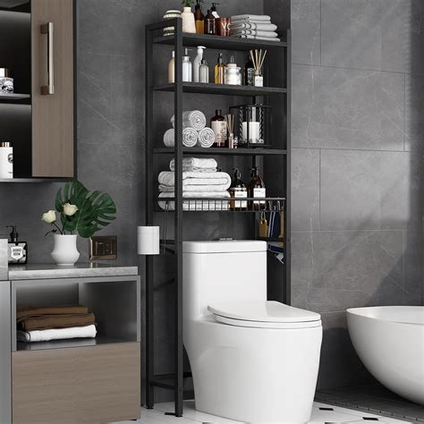 Bathroom Storage Rack Black