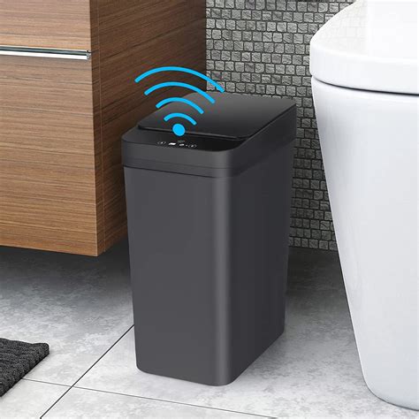 Bathroom Trash Can With Sensor