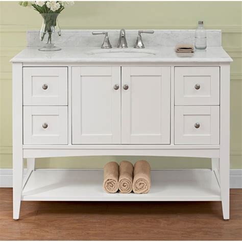 Bathroom Vanities With Open Bottom Shelf