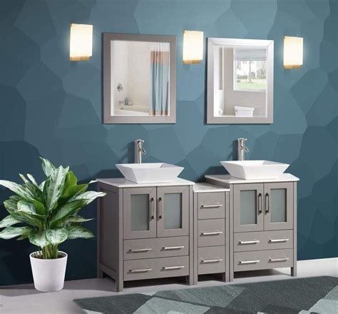 bathroom vanity with sink on top