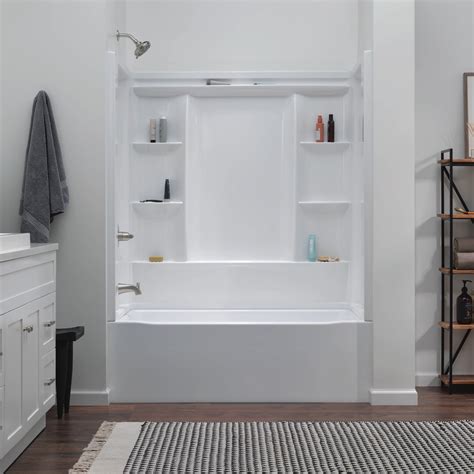 Style Selections White Acrylic Bathtub Wall Surround 30in x