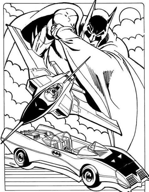 Batman Batmobile Coloring Page