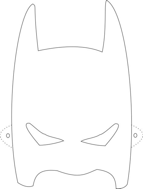 batman mask coloring page