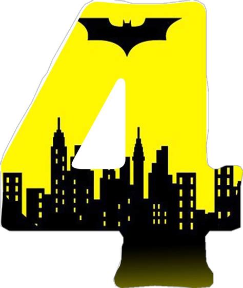 Batman Number Cake Topper Printable