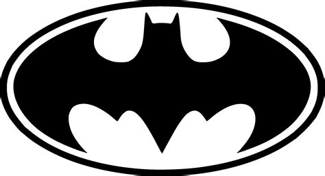 batman symbol image black and white