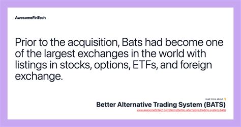 Bats Exchange Options