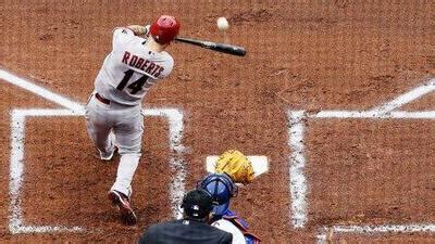 batted ball hits home plate