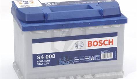 Batterie Bosch pour voiture S4008 12V, 74A/h680A