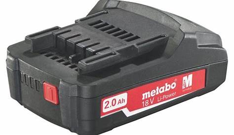 Batterie Metabo 18V 2Ah Lipower pour les appareils