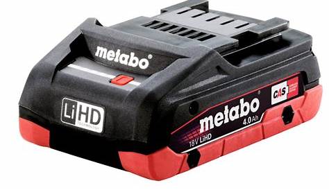 Batterie Metabo 18V 4Ah LiHD longue durée 4 adaptée à tous