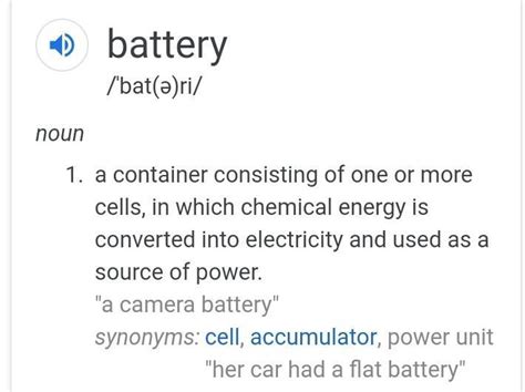 Battery Definition Kid Version