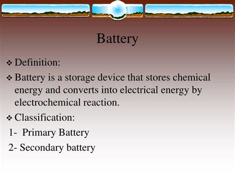 Battery Definition Survey