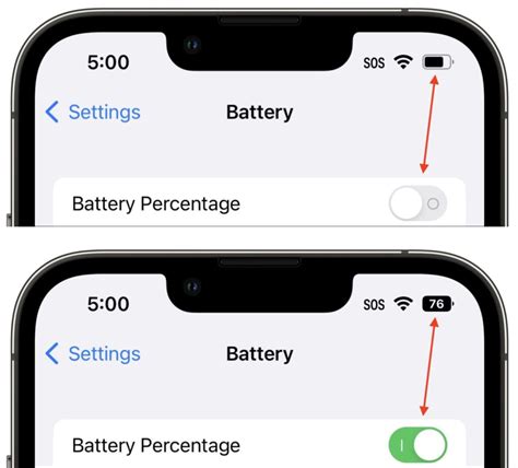 battery percentage ios 16 iphone 13 mini