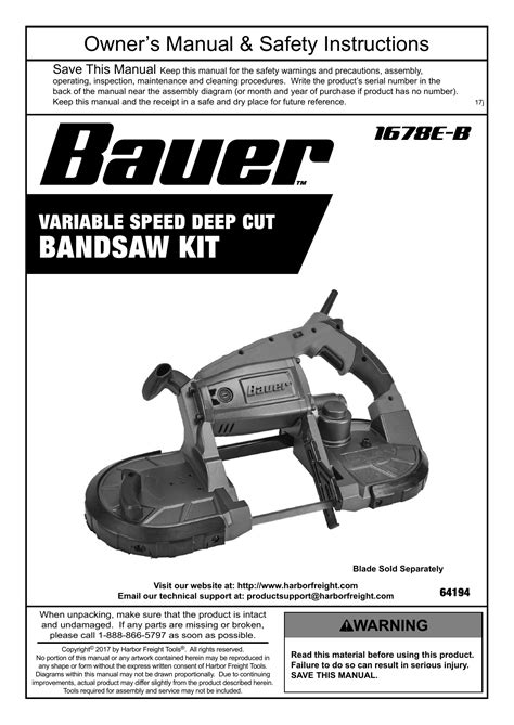Bauer Tools Parts