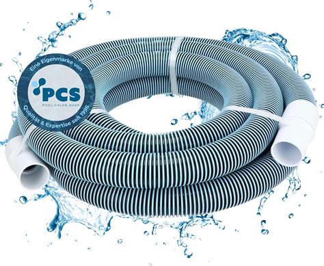 38mm Schwimmbadschlauch Pool Solar Saug Teich Schlauch blau / schwarz