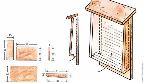 Bauplan für einen hölzernen Fledermauskasten (1) | Fledermauskasten