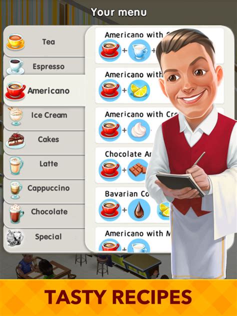 Americano Recipes list standard and special My Cafe