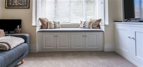 bay window bedroom with storage