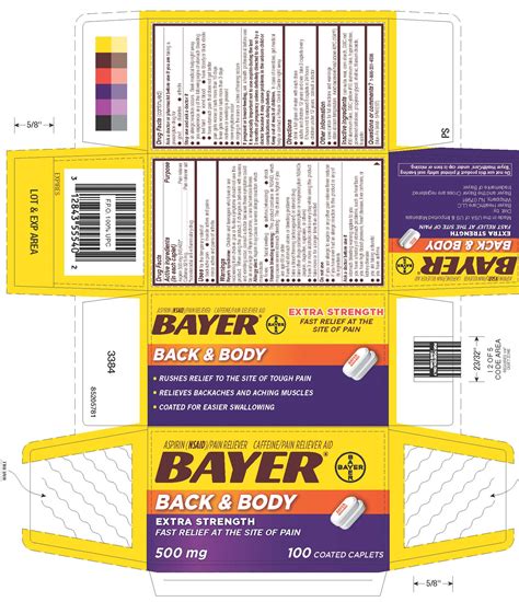 bayer back and body dosage