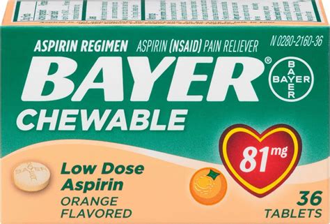 bayer chewable 81 mg aspirin