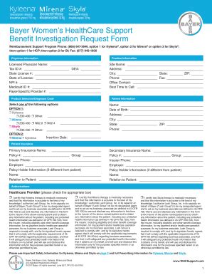 bayer kyleena order form