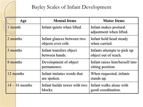 bayley motor scale of infant development