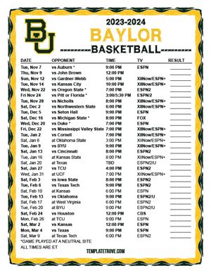 baylor future schedules