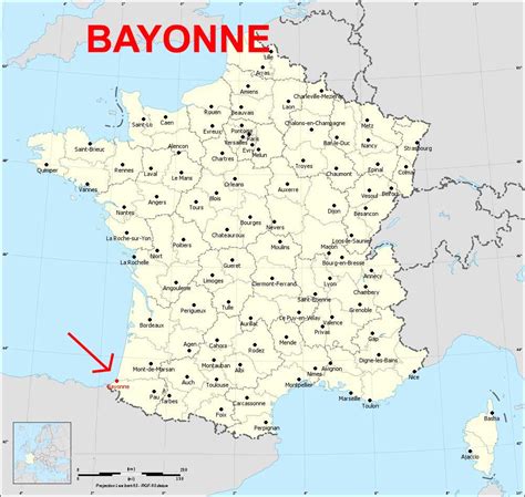 bayonne sur la carte de france