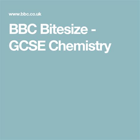 bbc bitesize chemistry combined higher