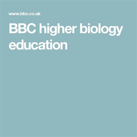 bbc bitesize higher biology unit 2