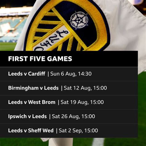 bbc football fixtures leeds united