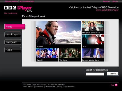 bbc iplayer catch up tv sport